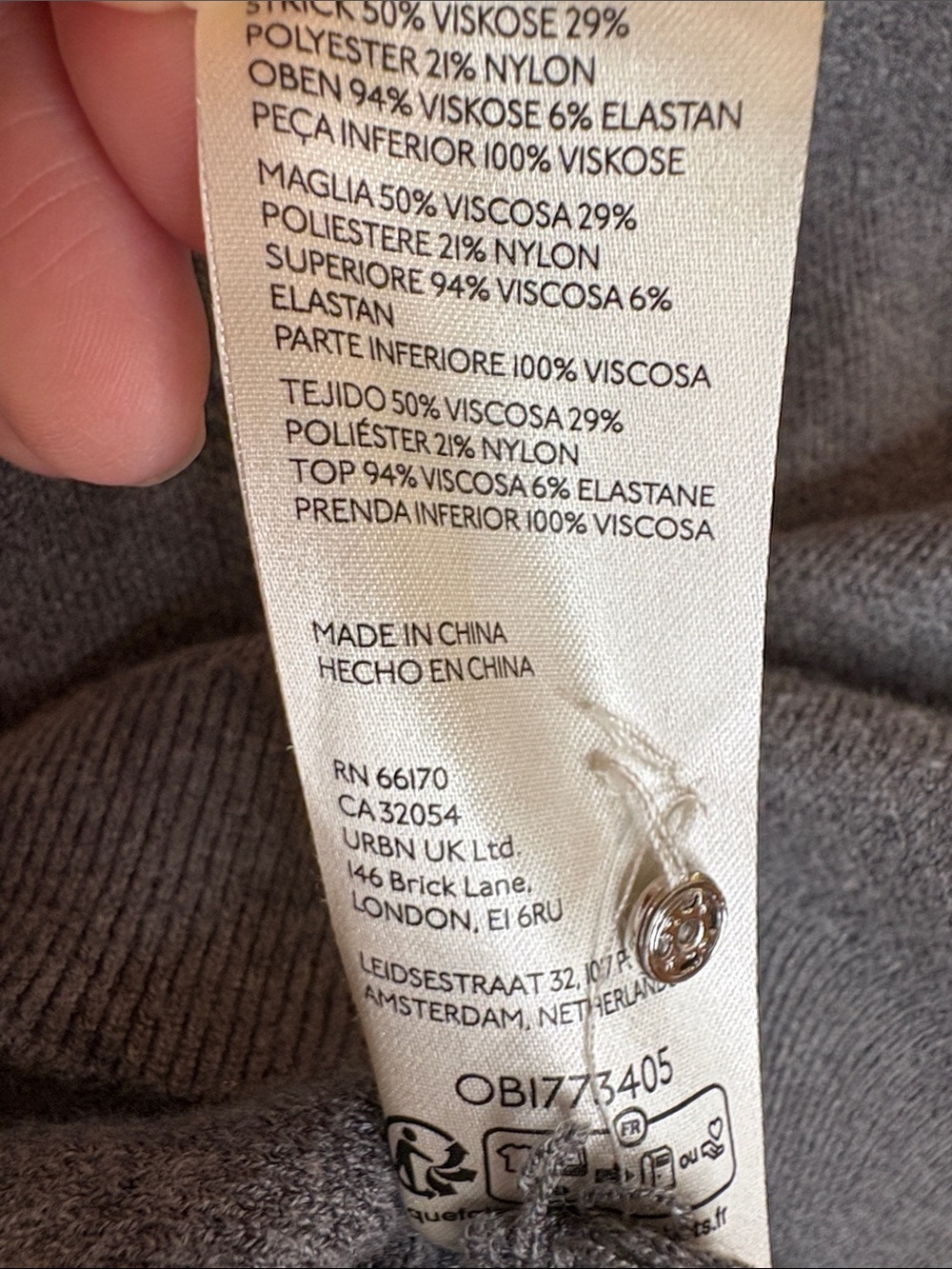 EUC Anthropologie Charcoal Twist-Front Crewneck Sweater - Picture 7 of 8